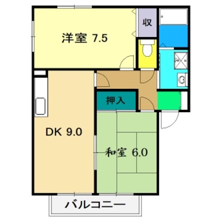 コンフォールチカミの物件間取画像